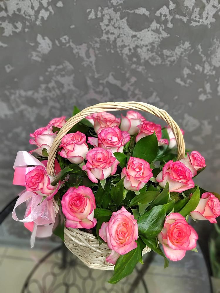 Цветочная композиция из Розы в корзине в Ендовище