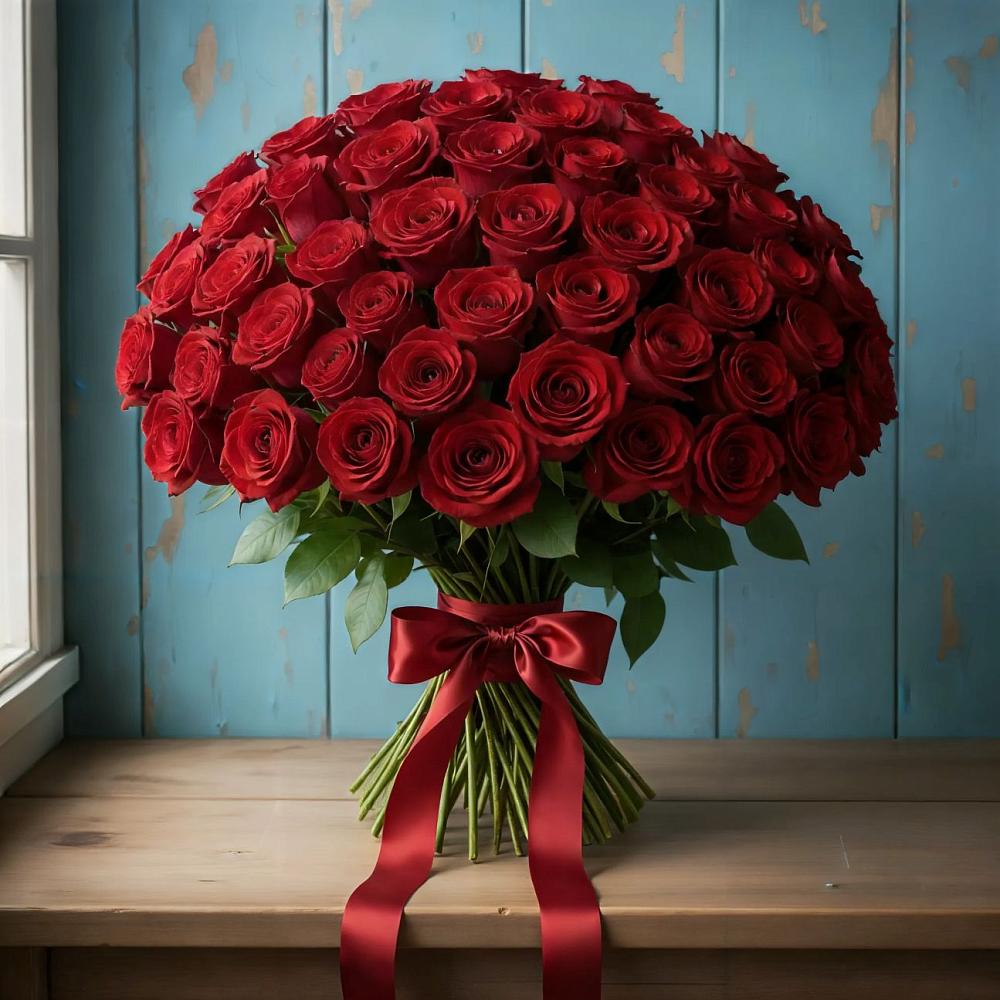 Букет Красные розы Блэк Меджик в Ендовище