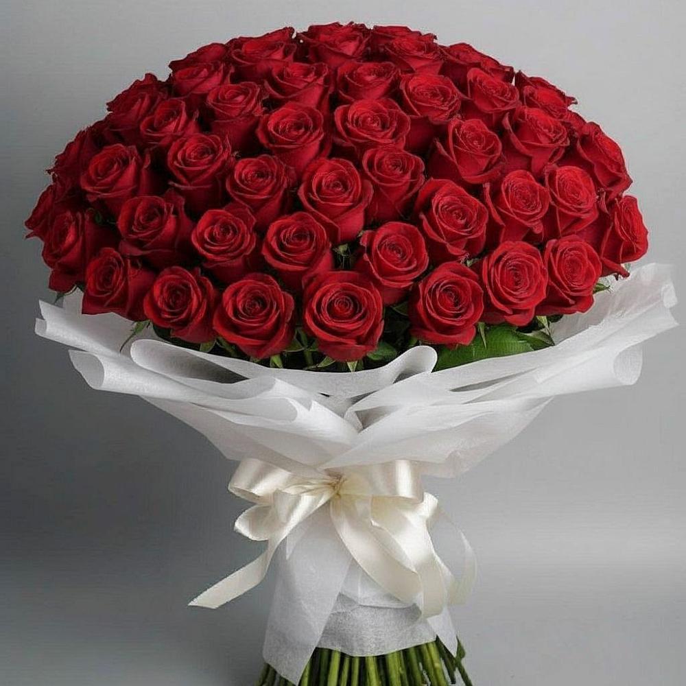 Букет 101 Красная роза Блэк Мэджик в Ендовище