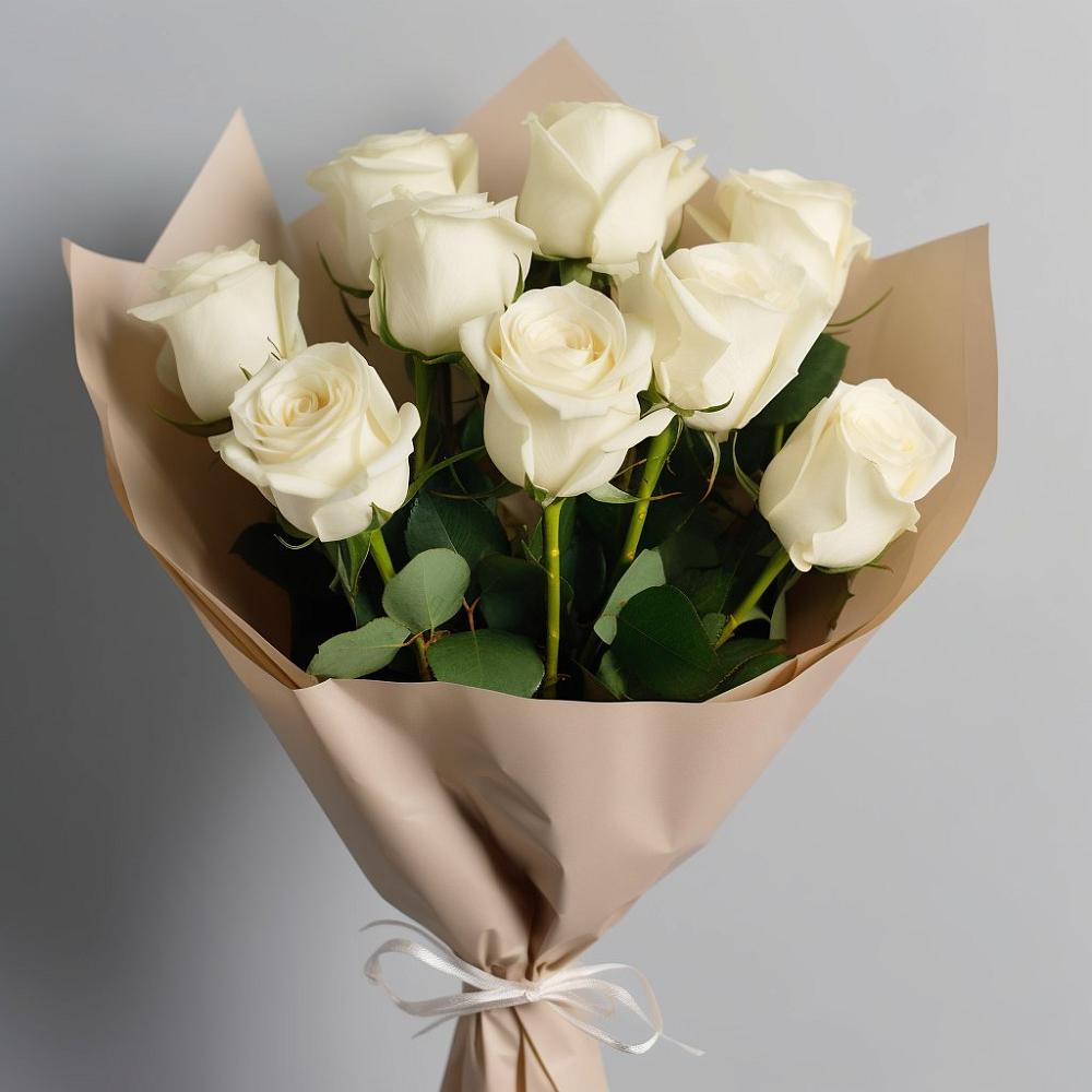 Букет 9 Белых роз Эдлесс Лав в Ендовище