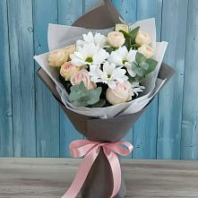 Букет цветов из:  Хризантемы и Розы #REPLACE_PRED# Ендовище