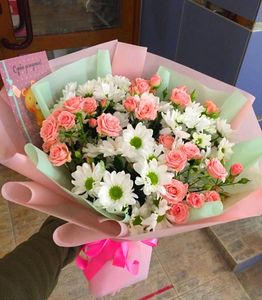 Букет цветов из: Розы и Хризантемы в Ендовище