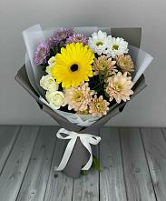 Букет цветов из:  Розы, Герберы и Хризантемы в Ендовище