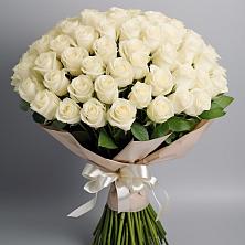 Букет 101 беля роза Белоснежка в Ендовище