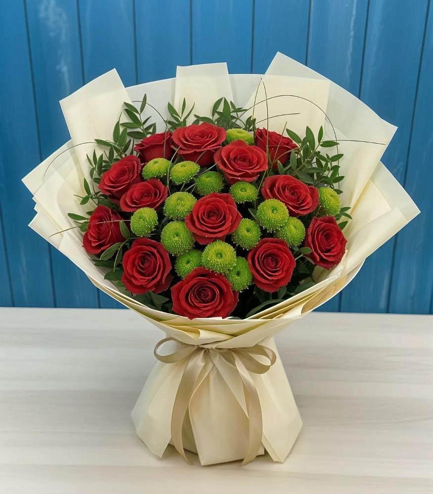 Букет цветов из: Розы и Хризантемы в Ендовище