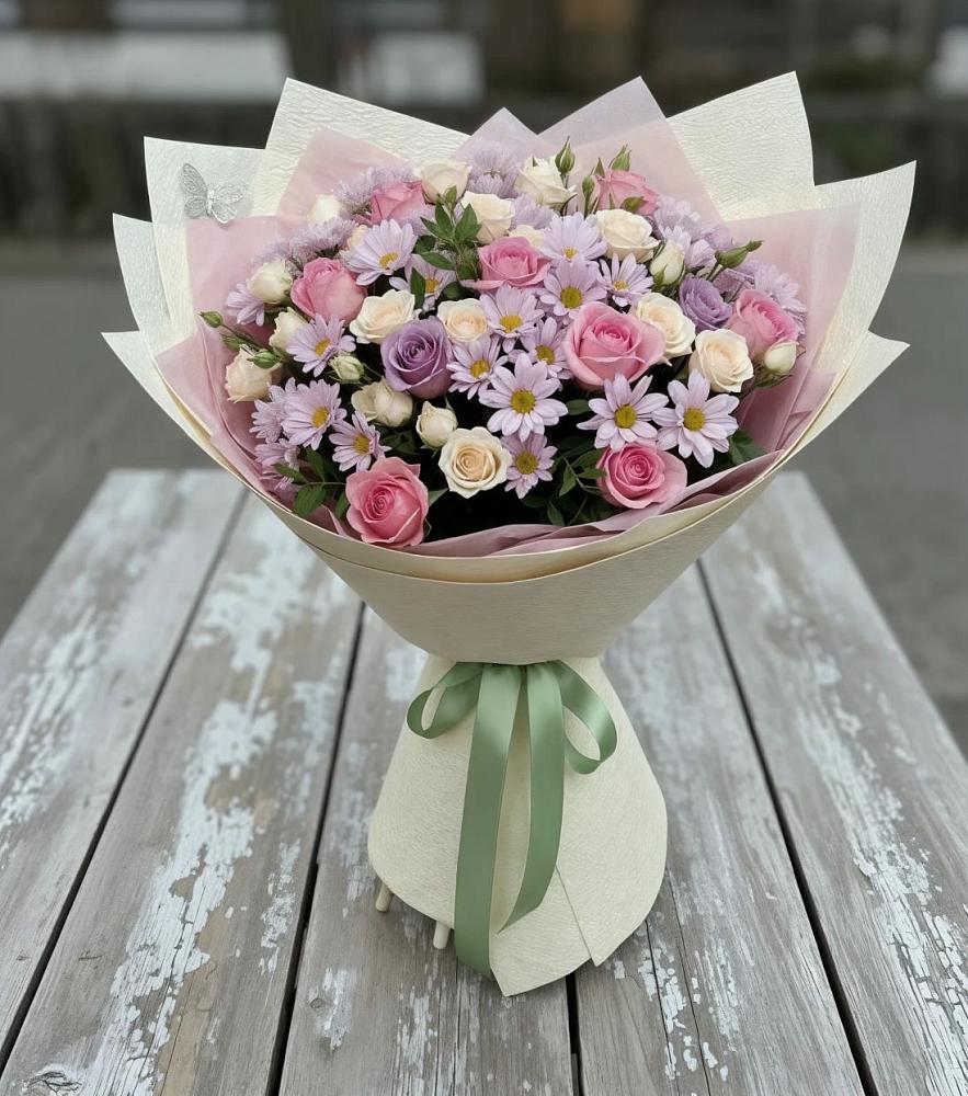 Букет цветов из: Розы и Хризантемы в Ендовище
